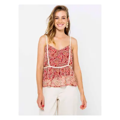 Pink patterned top CAMAIEU - Women