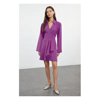 Trendyol Plum Plain Woven Dress