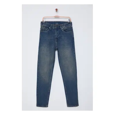 Trendyol Navy Blue Essential Distressed Wash Jeans