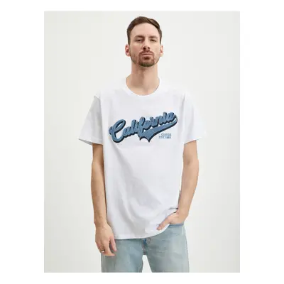 White Men's T-Shirt Guess Geliy - Men