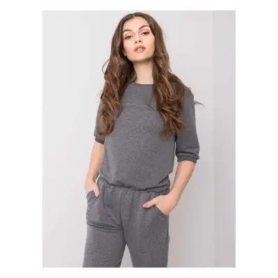 Női sötétszürke melange jumpsuit