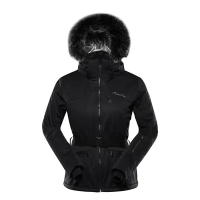 Women's ski softshell jacket with membrane ALPINE PRO DOWELA black