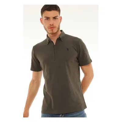 T8583 DEWBERRY MEN'S T-SHIRT-KHAKI