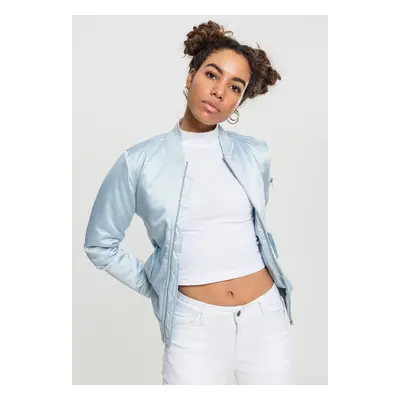 Women's satin jacket Bomber jacket babyblue