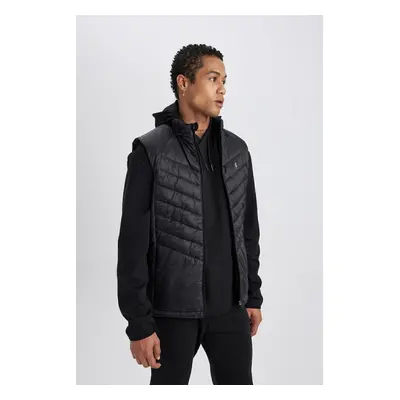 DEFACTO Fit Slim Fit Puffer Vest Slim Cut Water Repellent Windproof Zippered Pocket