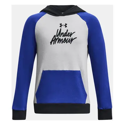 Under Armour Pulover UA Rival Fleece Script CB HD-BLU - Boys