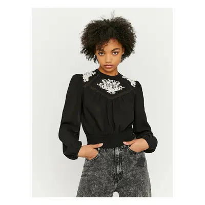 Black blouse with embroidery TALLY WEiJL - Women