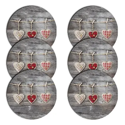 Bertoni Home Unisex's Round Table Pads Set Hearts