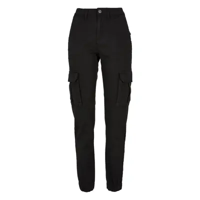 Women's utility trousers made of cotton twill black