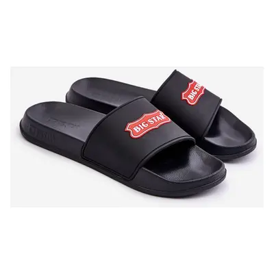 Men's slippers with Big Star logo black