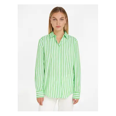 Light Green Ladies Striped Shirt Tommy Hilfiger - Women