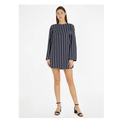 Women's Dark Blue Striped Tommy Hilfiger Mini Dress - Women