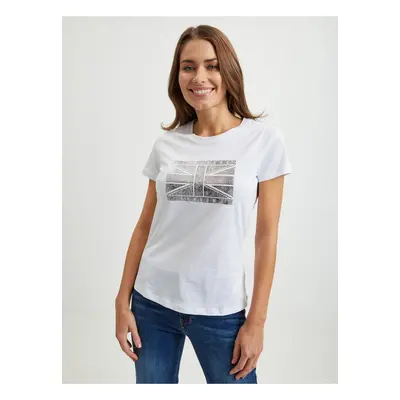 White Women's T-Shirt Pepe Jeans Beatriz - Women