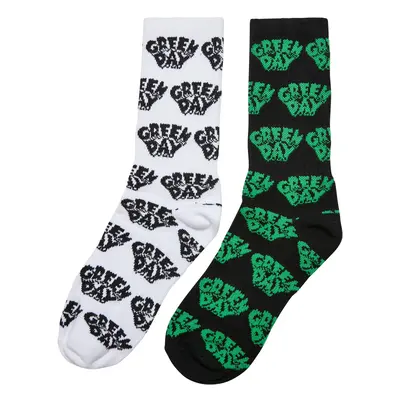 Green Day Socks - Pack - Black/White