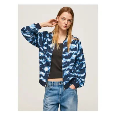 Blue Women Patterned Bomber Pepe Jeans - Women