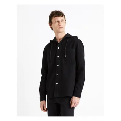 Celio Denim Hooded Shirt Dadenim - Men