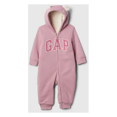 GAP Baby sherpa jumpsuit with logo - Girls