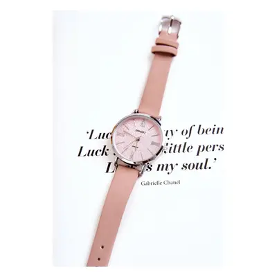 Watch On A Leather Strap Nikkelmentes ERNEST Dirty pink