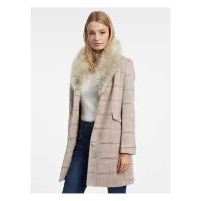 Orsay Women's beige coat with wool - Women