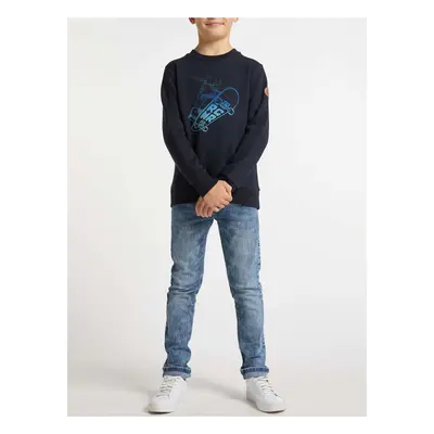 Dark blue boys' sweatshirt with Ragwear Yanis print - Boys