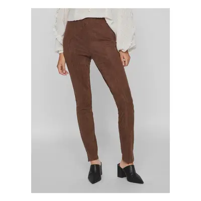 Brown Ladies Trousers VILA Sudas - Ladies