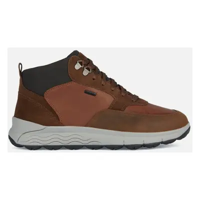 Brown men's ankle shoes Geox Spherica 4x4 B Abx - Men's