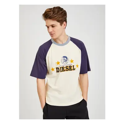 Blue Yellow Men's T-Shirt Diesel - Mens