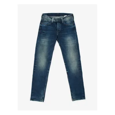 Dark blue men straight fit jeans Pepe Jeans Kingston - Men