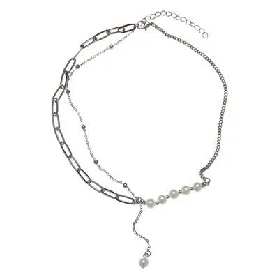 Jupiter Pearl Chain Necklace - Silver Color