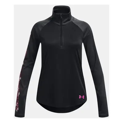 Under Armour T-Shirt UA Tech Graphic 1/2 Zip -BLK - Girls