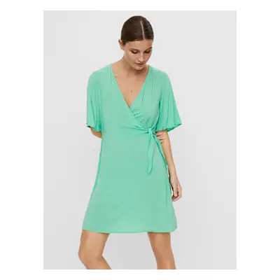 Light green wrap dress VERO MODA Ibina - Women