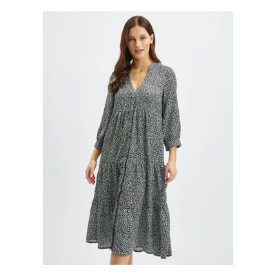 Orsay Blue-Black Women Patterned Shirt Dress - Women