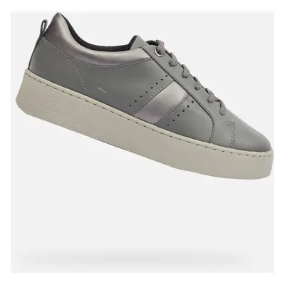 Dark gray women's sneakers Geox Skyley - Women's