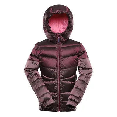 Children's hi-therm jacket with impregnation ALPINE PRO GROLLO pink cosmos