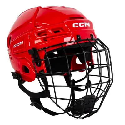 CCM Tacks red Hockey Helmet Combo