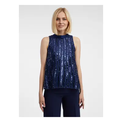 Orsay Women's Navy Blue Sequin Blouse - Women