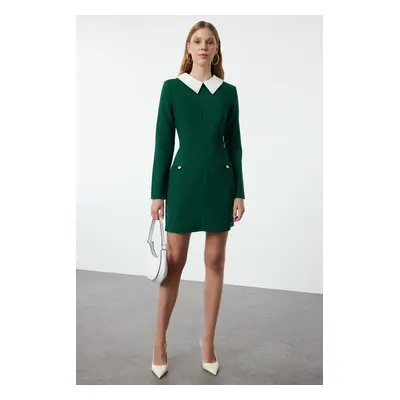 Trendyol Green Collar Detailed Woven Dress