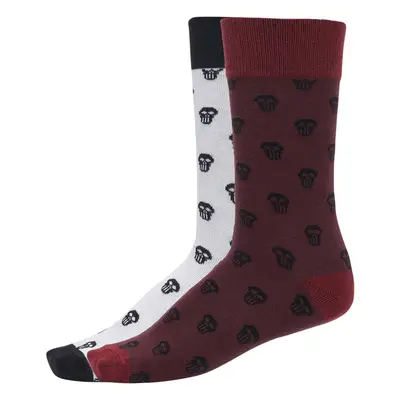 Skull Allover 2-Pack Burgundy/White