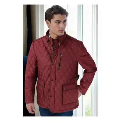 K8613 DEWBERRY COAT-PLAIN BURGUNDY