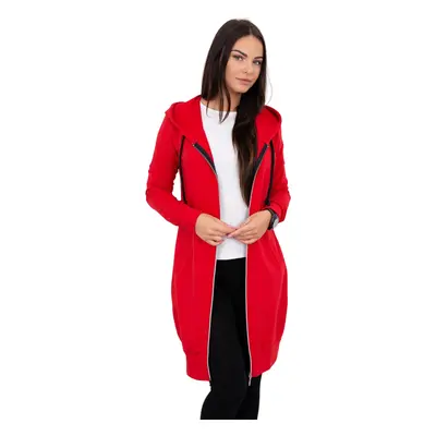 Women's long hoodie Kesi - red