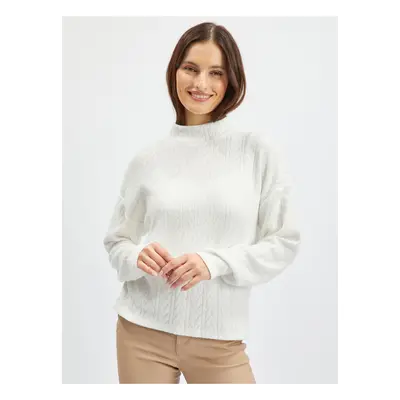 Orsay White Ladies Patterned Sweater - Women