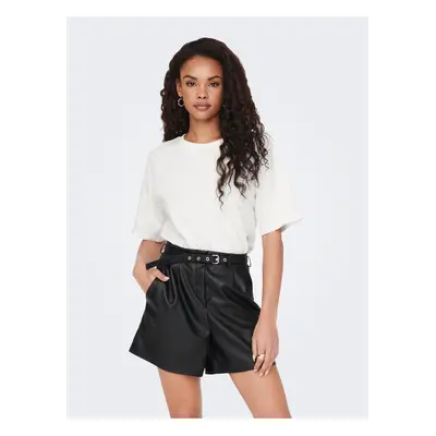 Black Women's Leatherette Shorts ONLY Heidi - Women