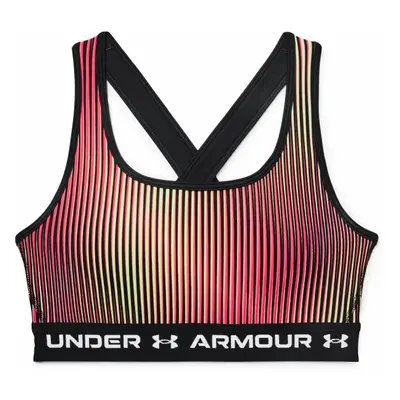 Under Armour Crossback Mid Print Women's Bra-BLK