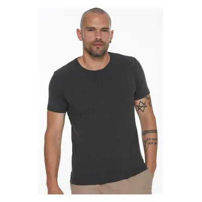 T8569 DEWBERRY BICYCLE COLLAR MEN'S T-SHIRT-LIGHT ANTHRACITE