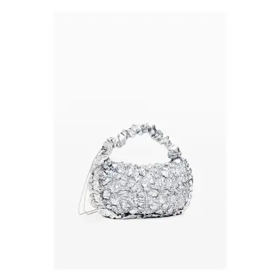 Women's handbag in silver color Desigual Flossy Eibar - Women's