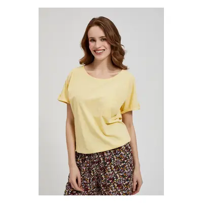 Women's T-shirt MOODO - light yellow