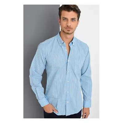 G617 DEWBERRY LINEN SHIRT-BLUE