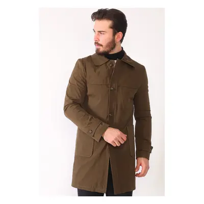 PLT8392 DEWBERRY MEN'S TOPCOAT-KHAKI