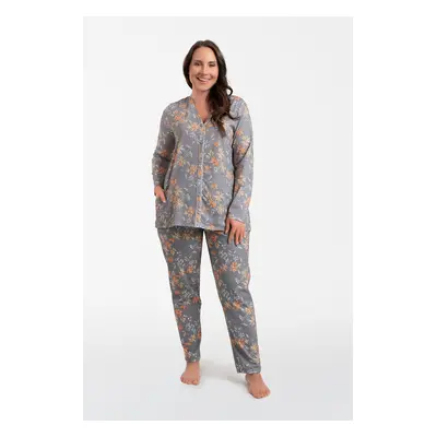 Nidri women's pajamas long sleeves, long legs - print