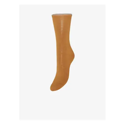 Women's orange patterned socks VERO MODA Hello - Women